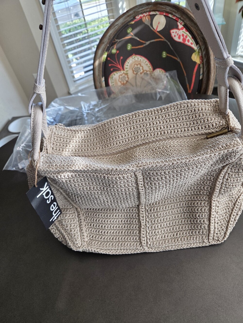 The Sak Los Feliz Slouchy Hobo NWT Hand Crochet Ecru - Picture 4 of 15